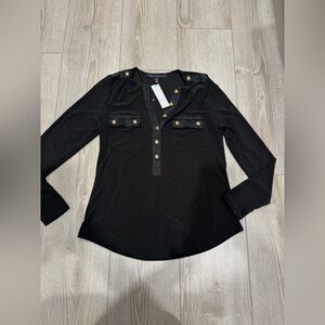 WHBM Buttoned Utility Blouse